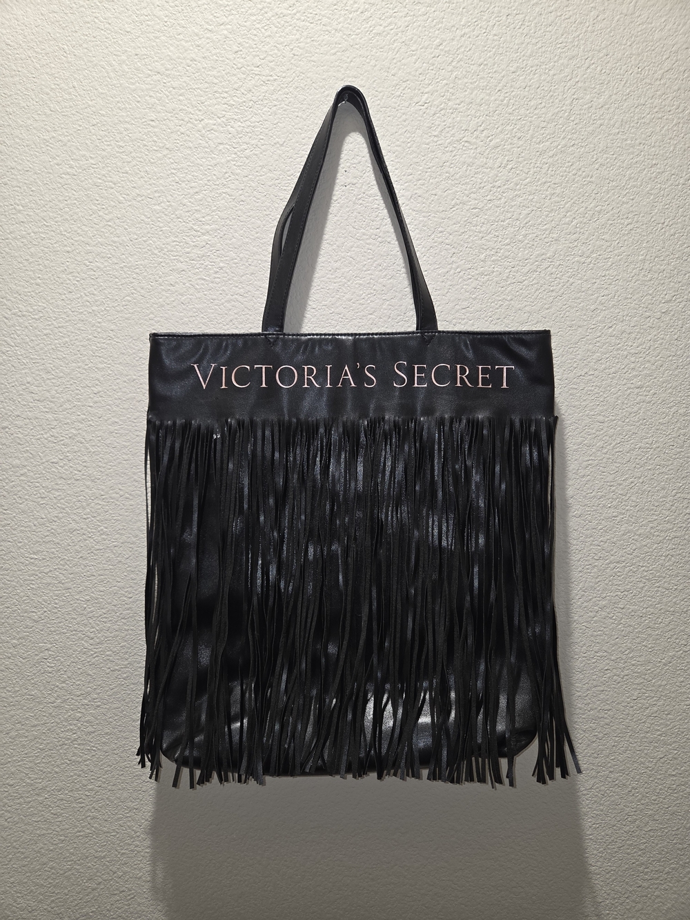 Victoria's Secret Black Fringe Tote Bag